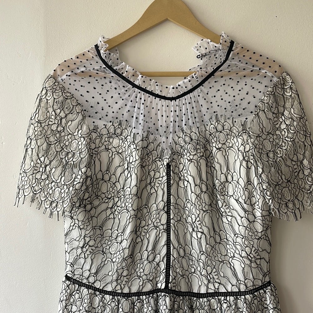 Lace & Swiss dot party dress size 12. Worn once!